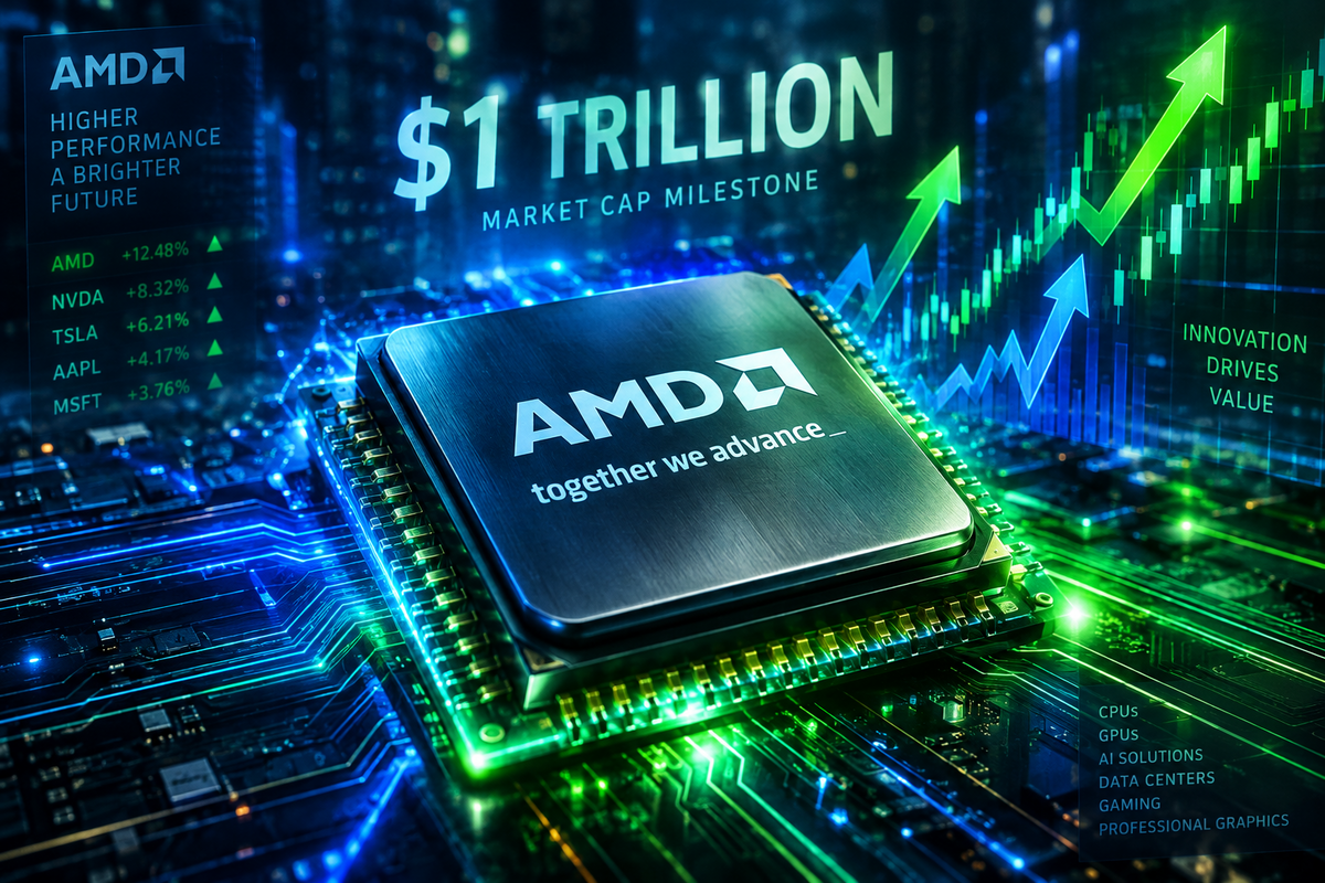 Riding high on AI chip demand, AMD passes $1T market cap