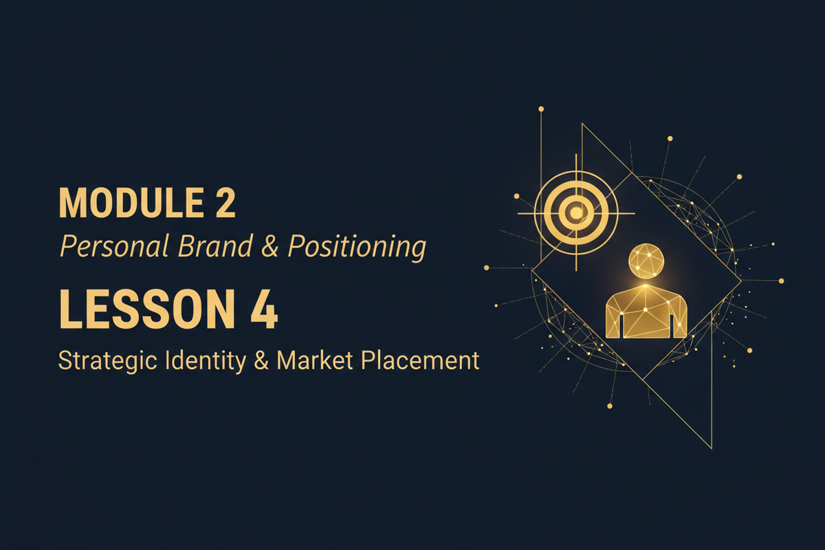 MODULE 2 — PERSONAL BRAND & POSITIONING LESSON 4